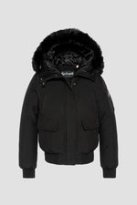 Short black snorkel jacket with hood - Image n°7