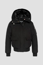 Short black snorkel jacket with hood - Image n°11