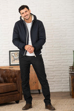 Navy blue multi-pocket parka - Image n°8