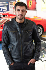 A sheep leather jacket with biker collar, echoing Steve McQueen. - Image n°3