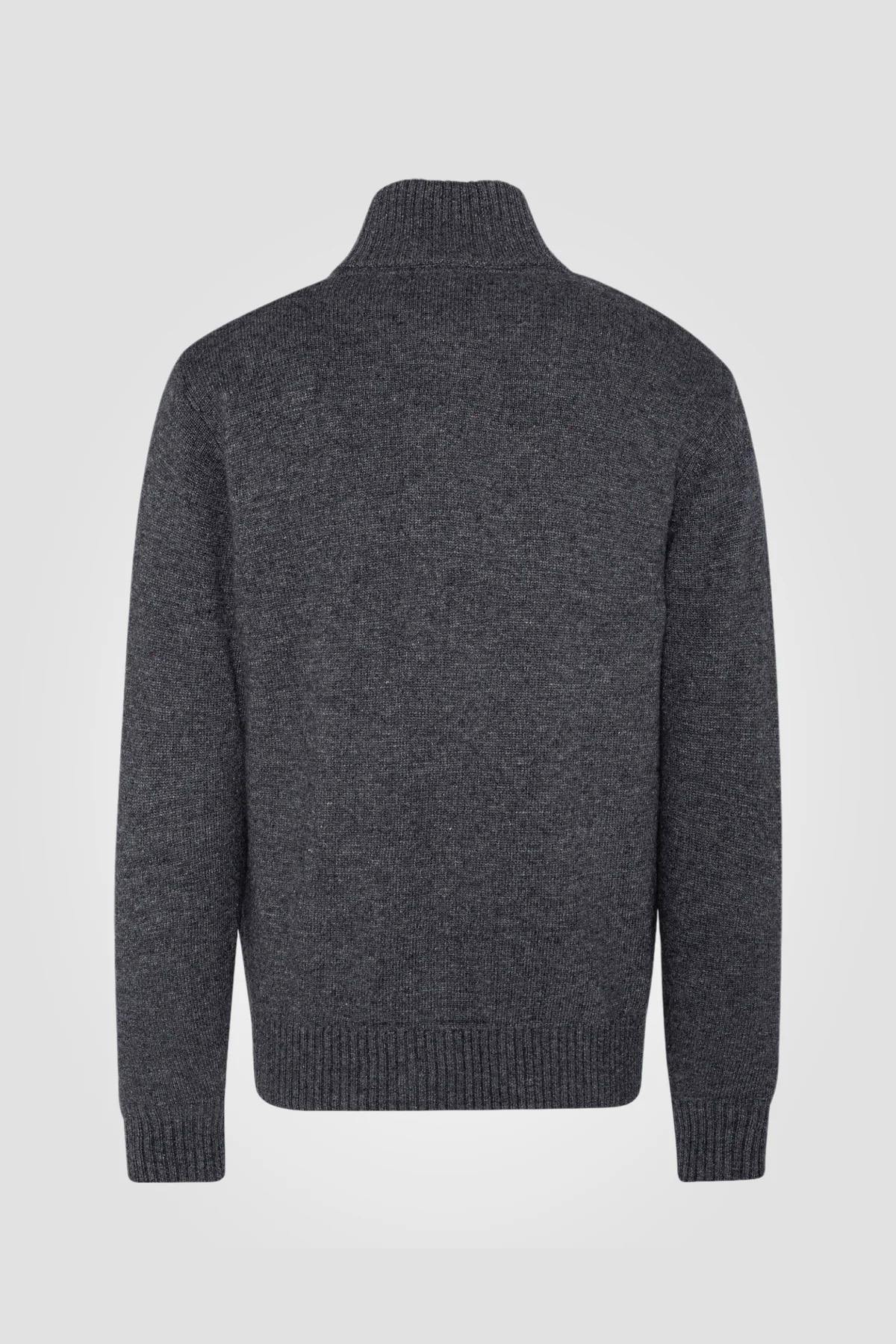 Anthracite zip-up cardigan - Image n°2