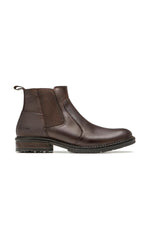 Chestnut-colored leather Chelsea boots - Image n°2