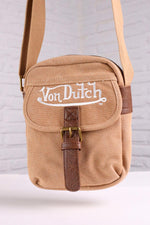 Von Dutch camel-colored textile bag - Image n°3