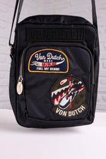 Black textile bag with Von Dutch patches - Image n°4