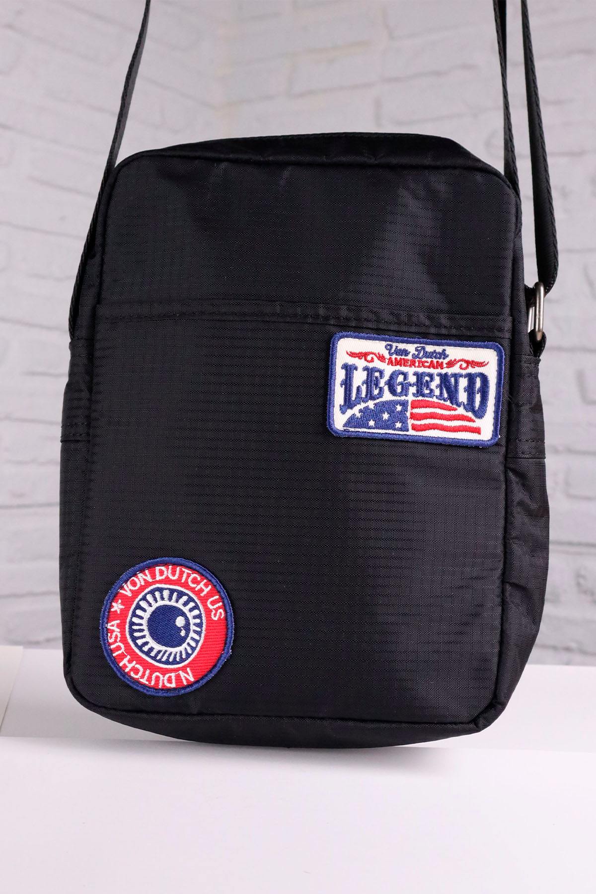 Black textile bag with Von Dutch patches - Image n°7