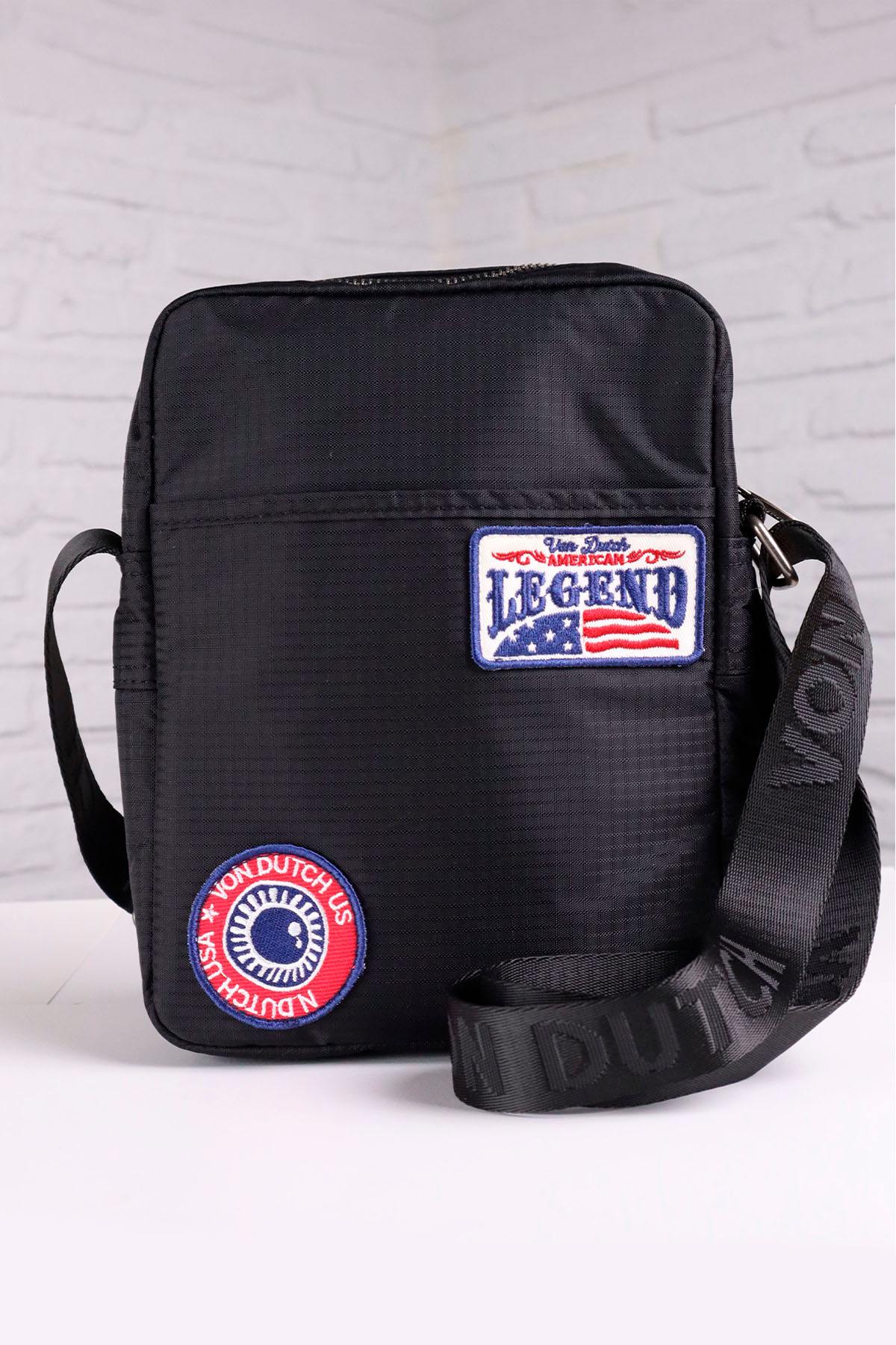 Black textile bag with Von Dutch patches - Image n°2