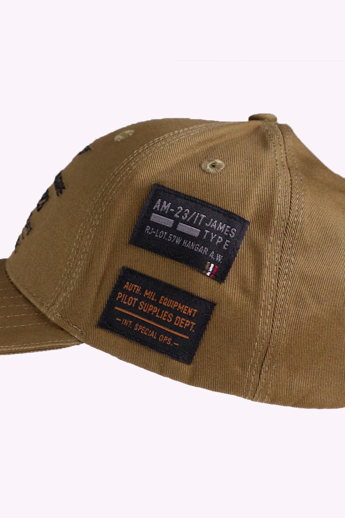 Embroidered olive green cap - Image n°2