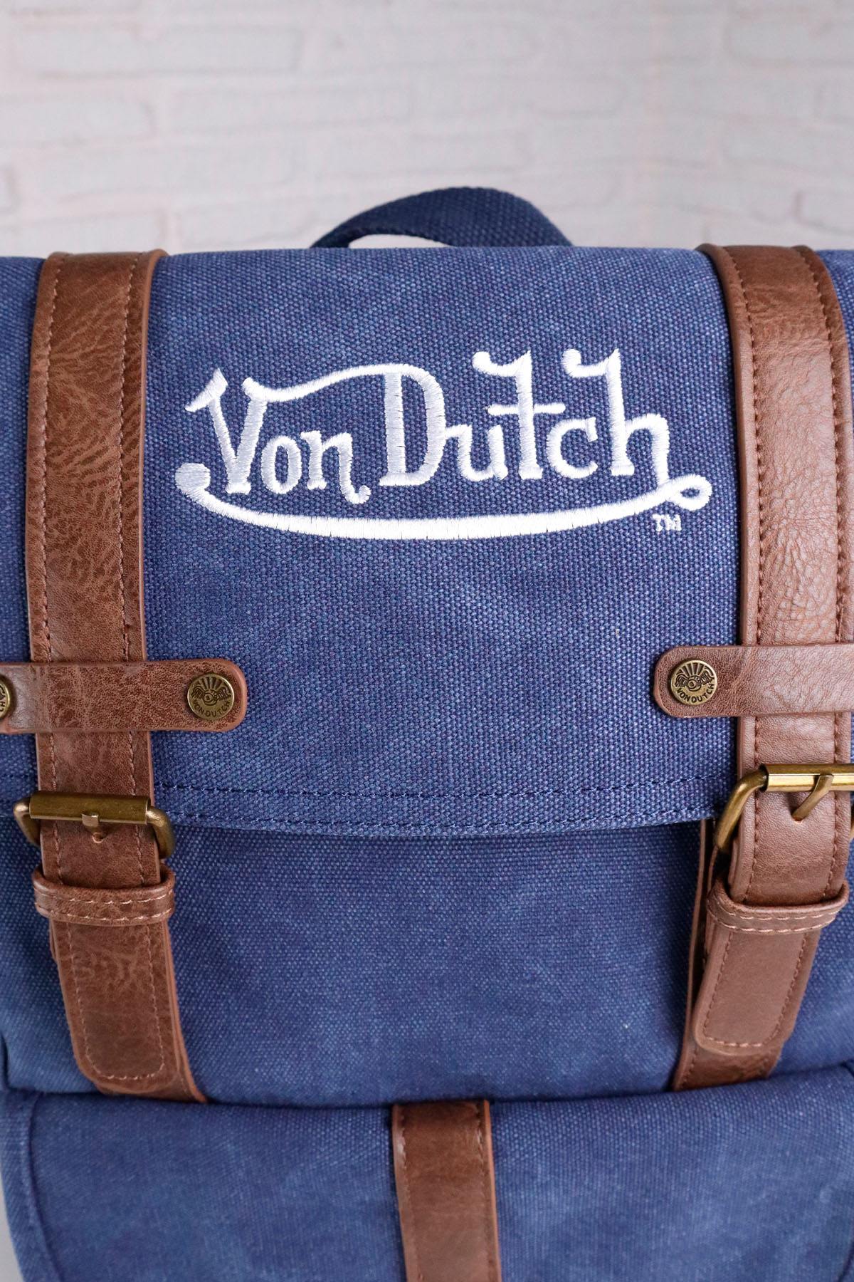 Von Dutch blue textile schoolbag - Image n°4