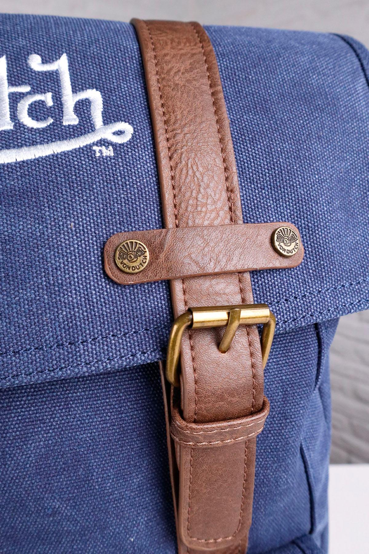 Von Dutch blue textile schoolbag - Image n°7