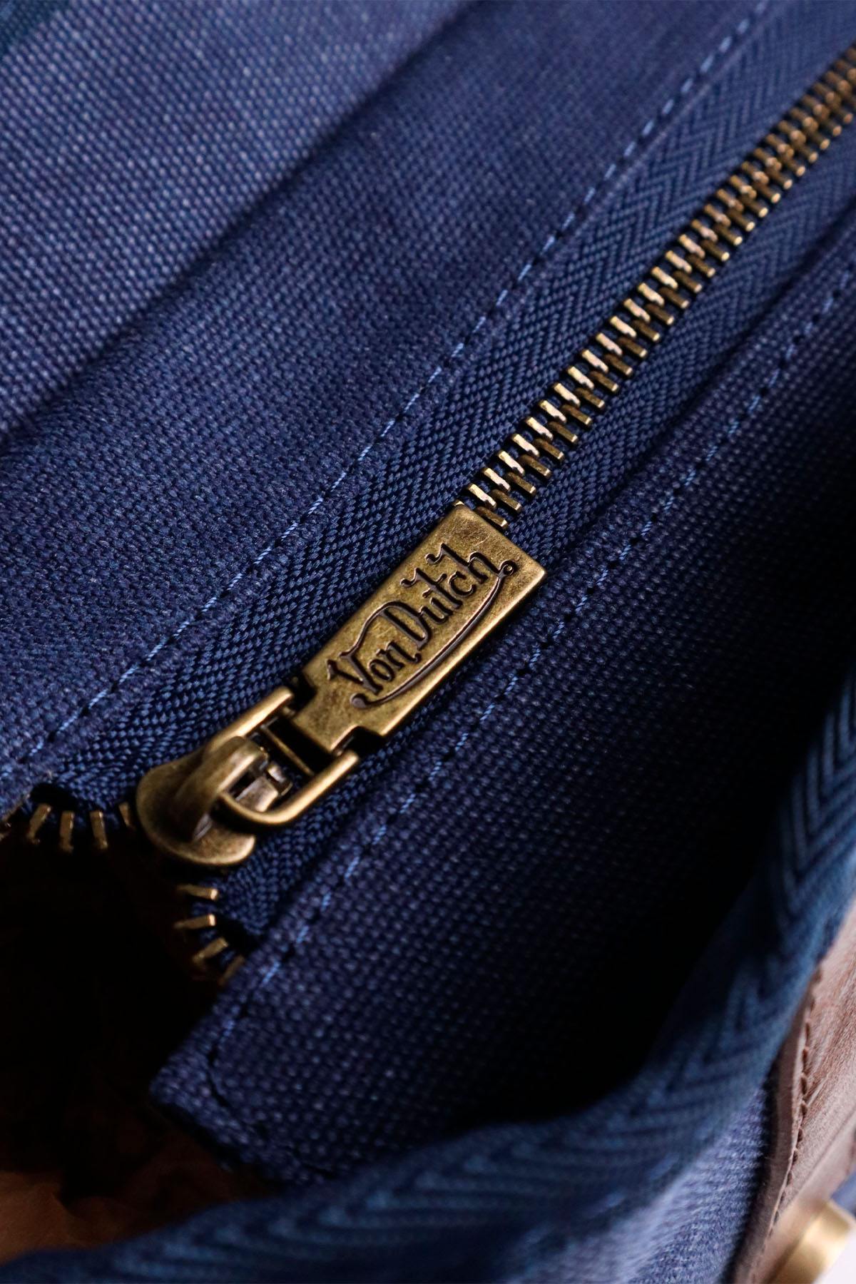 Von Dutch blue textile schoolbag - Image n°3