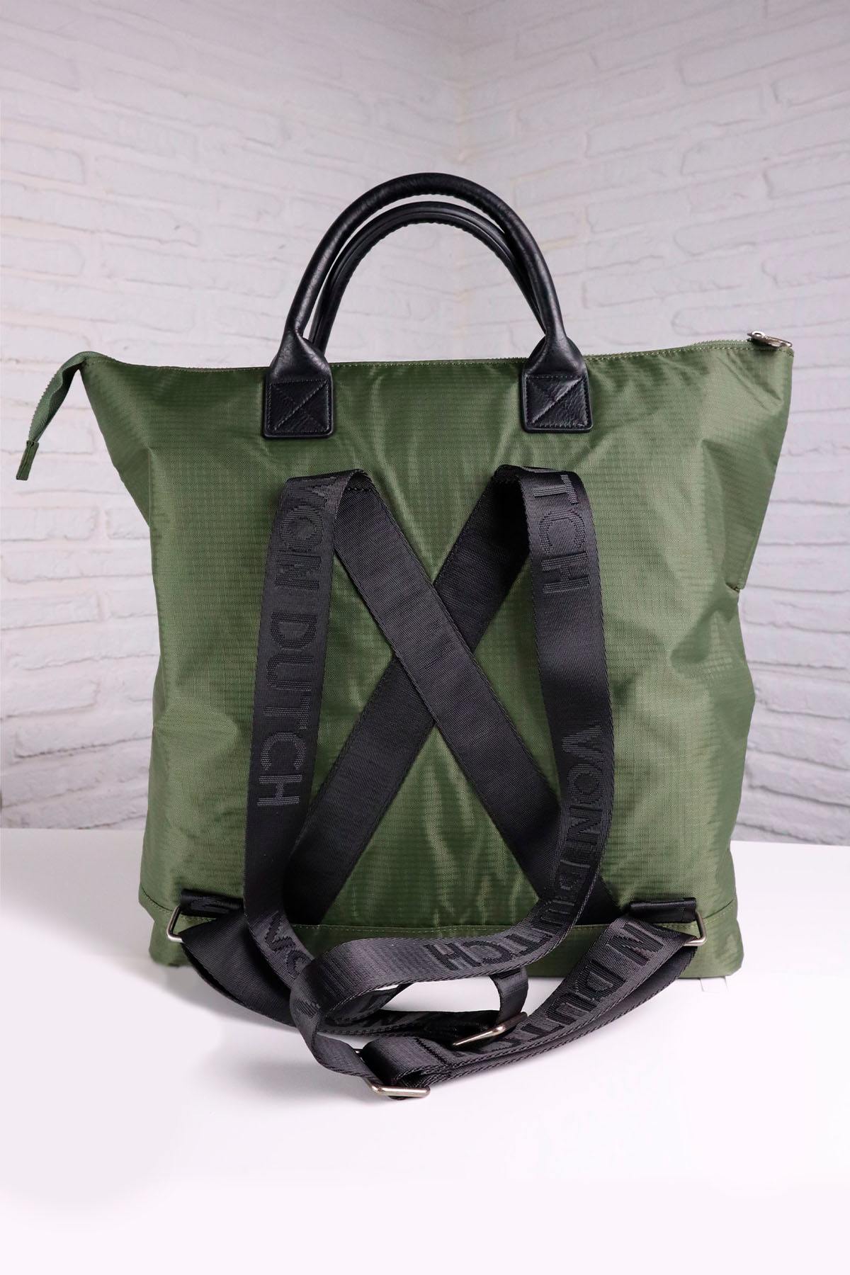 Khaki textile bag with Von Dutch patches - Image n°2