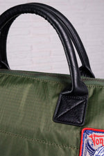 Khaki textile bag with Von Dutch patches - Image n°6