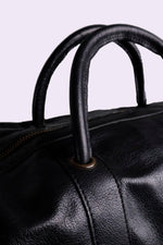 High-end black leather travel bag - Image n°6
