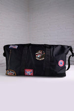 Black sports bag with Von Dutch patches - Image n°1