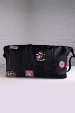 Black sports bag with Von Dutch patches - Image n°1