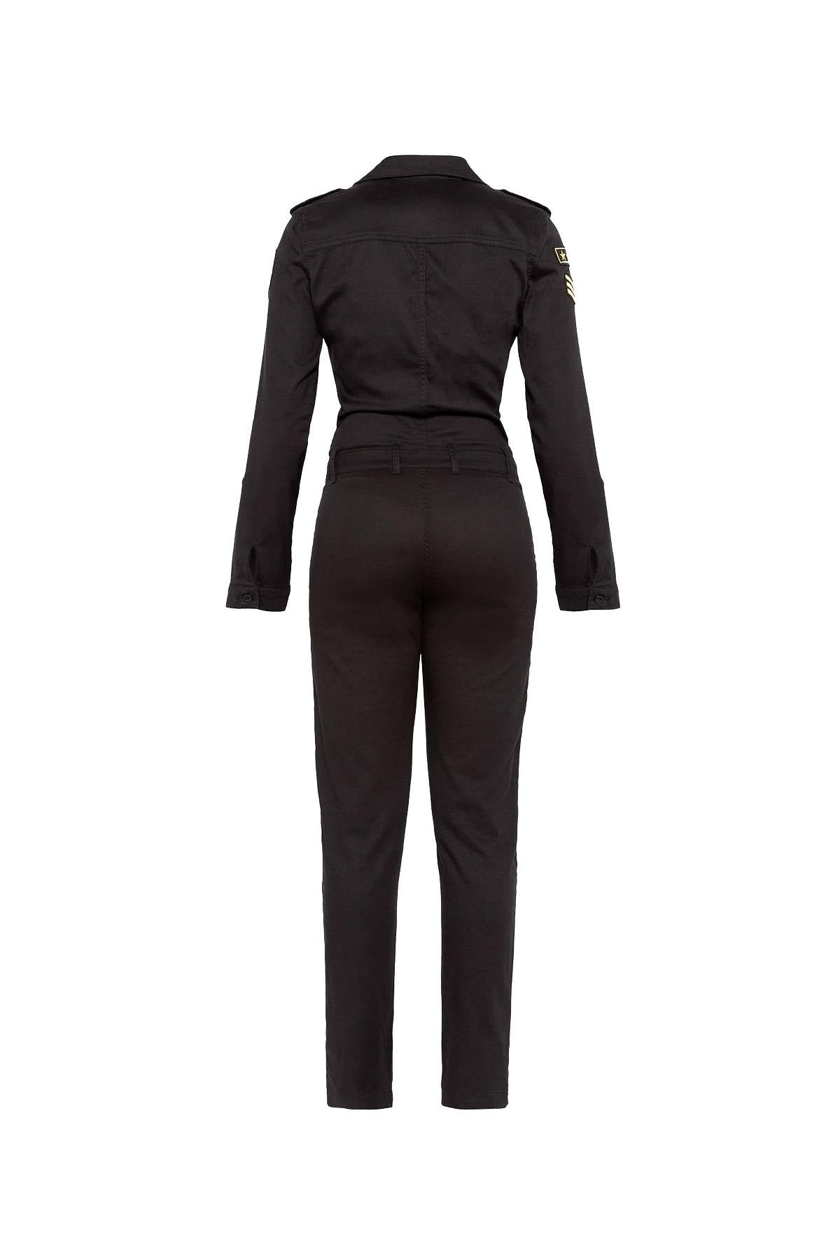 Women's Lightweight Black Branded Jumpsuit - Image n°2