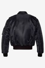 Men's black recycled nylon bomber jacket - Image n°7