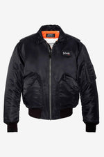Men's black recycled nylon bomber jacket - Image n°3