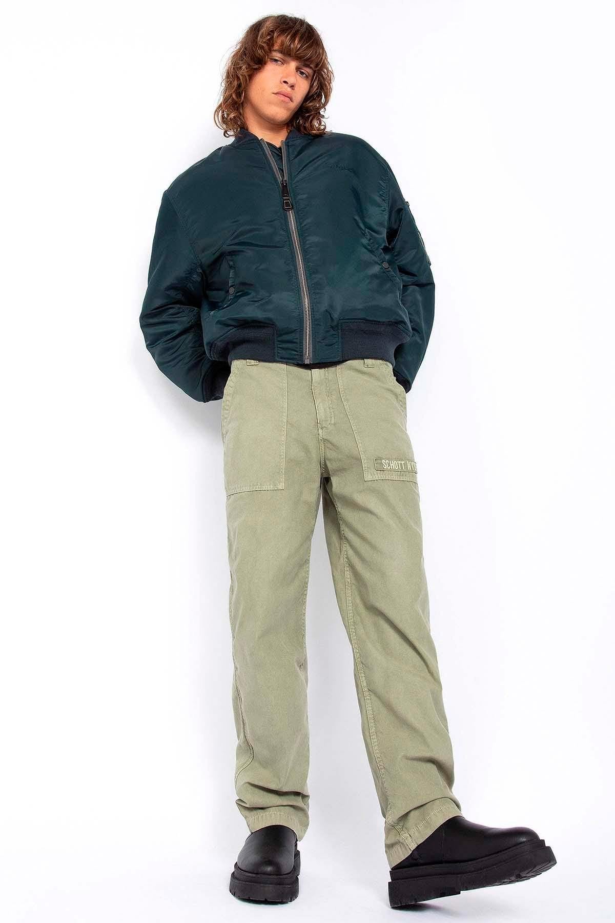 Navy blue MA-1 bomber jacket in recycled nylon - Image n°2