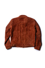 Copper roughout cowhide trucker jacket, Western-inspired and modern. - Image n°7