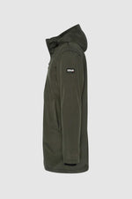Long, water-repellent khaki jacket - Image n°4