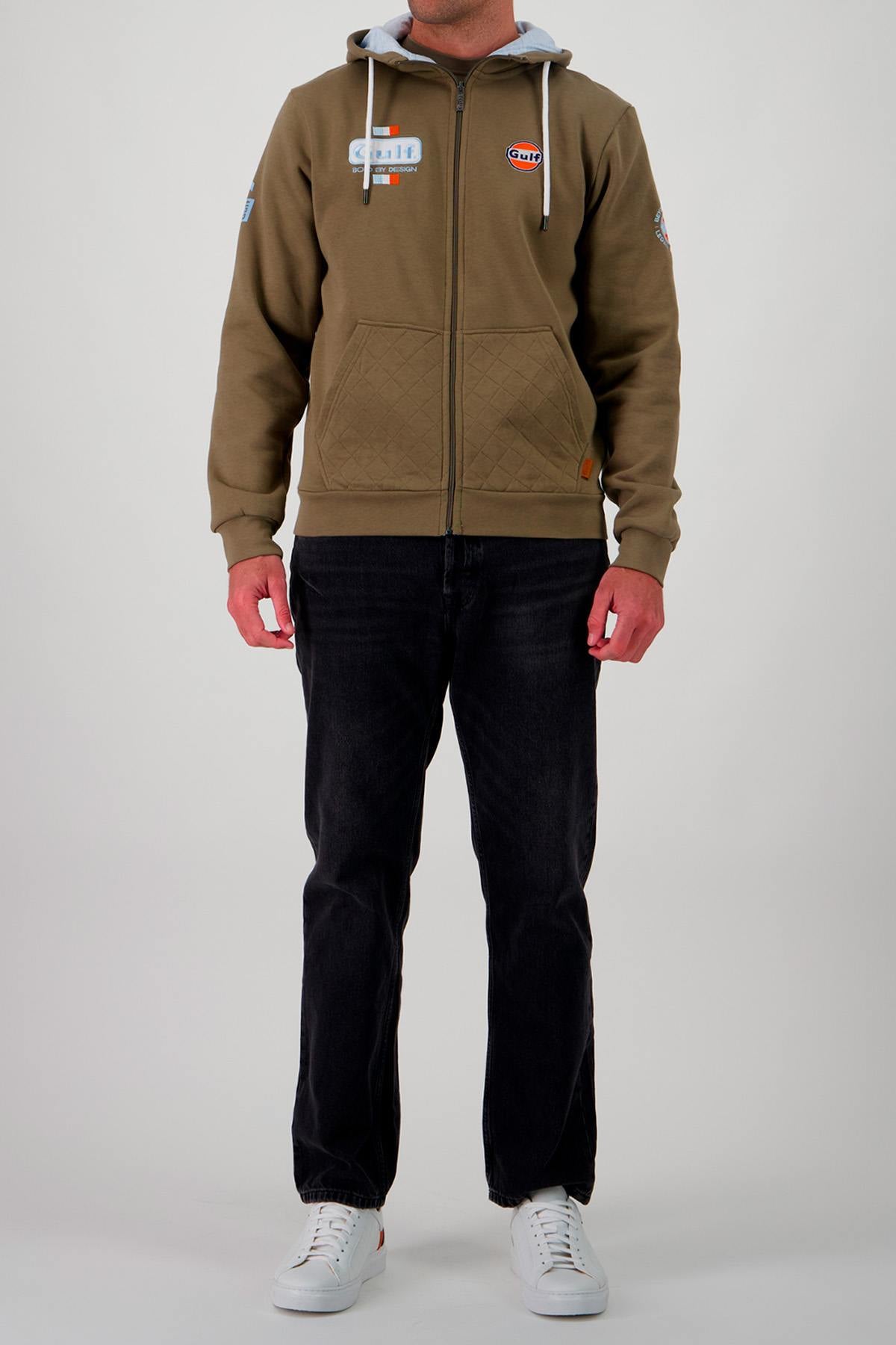 Gulf olive green zip-up hoodie - Image n°2