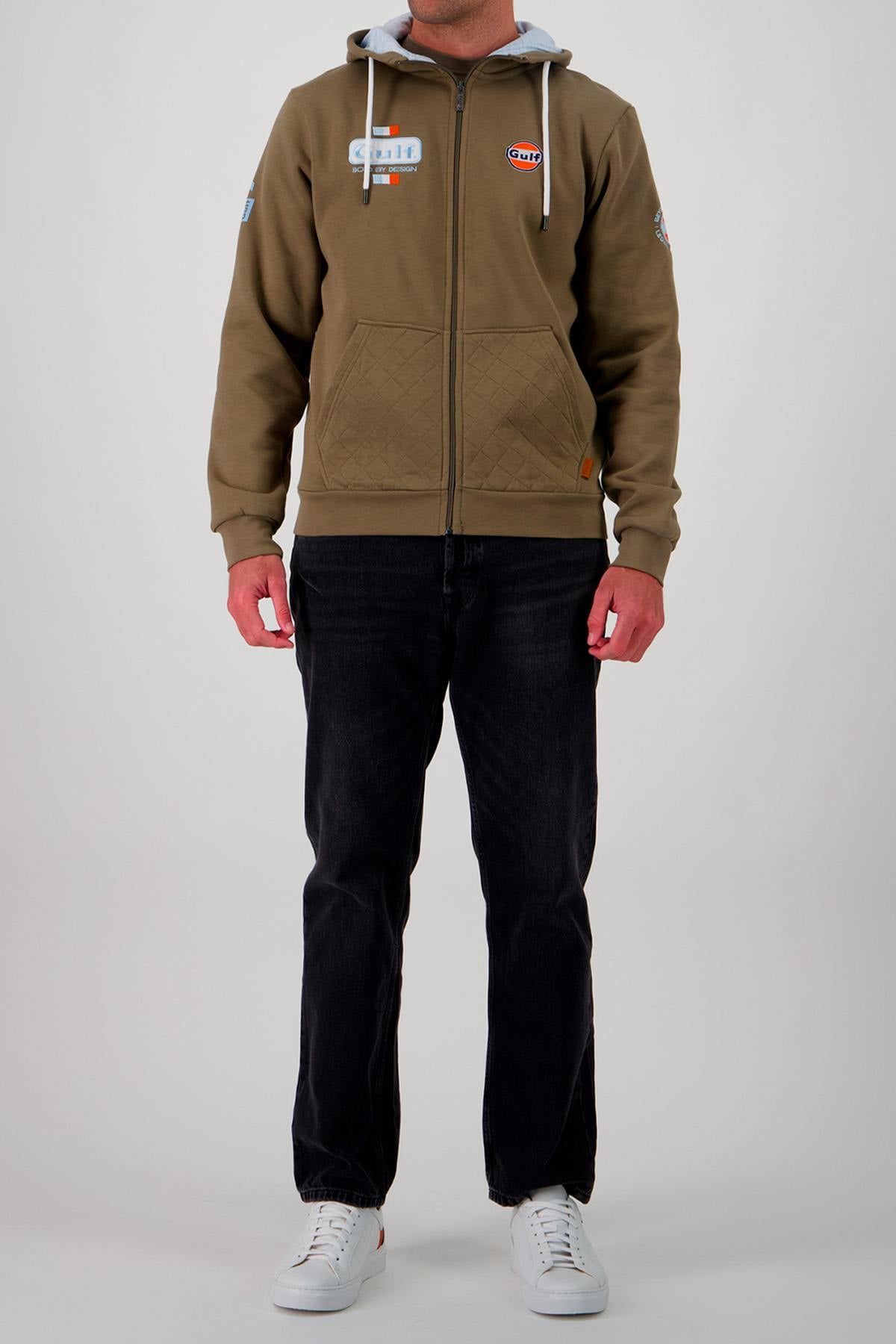 Gulf olive green zip-up hoodie - Image n°2