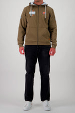 Gulf olive green zip-up hoodie - Image n°2