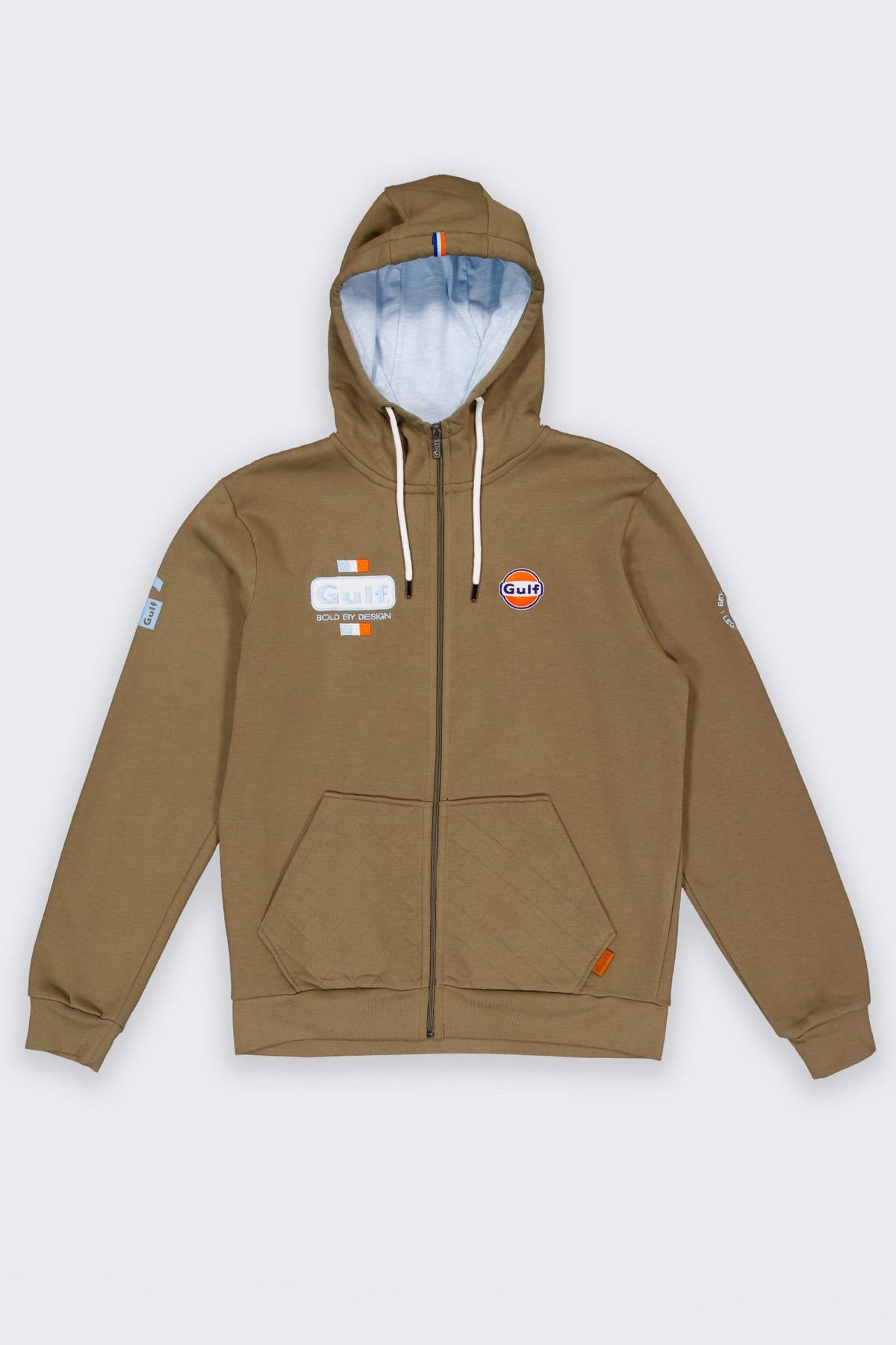 Gulf olive green zip-up hoodie - Image n°3