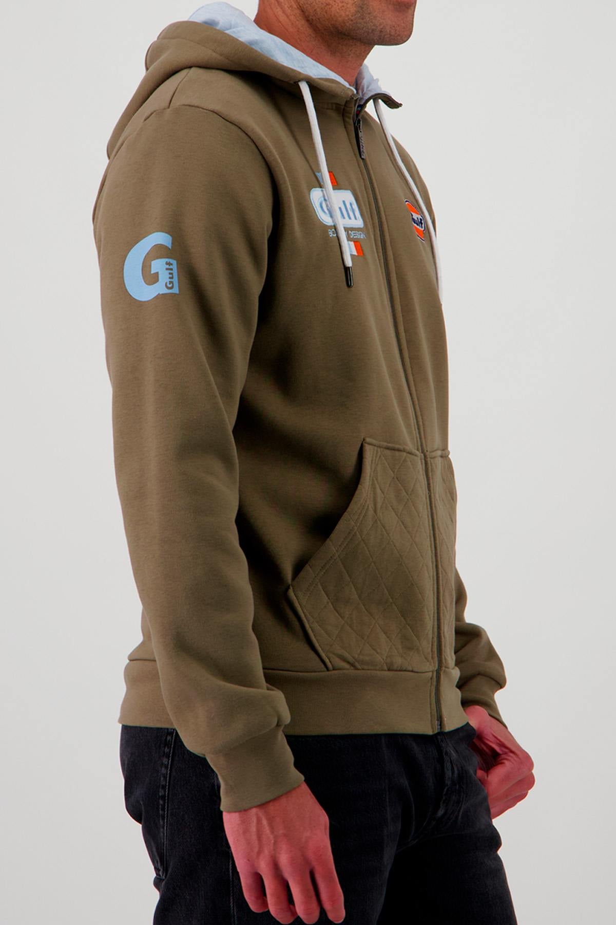 Gulf olive green zip-up hoodie - Image n°5