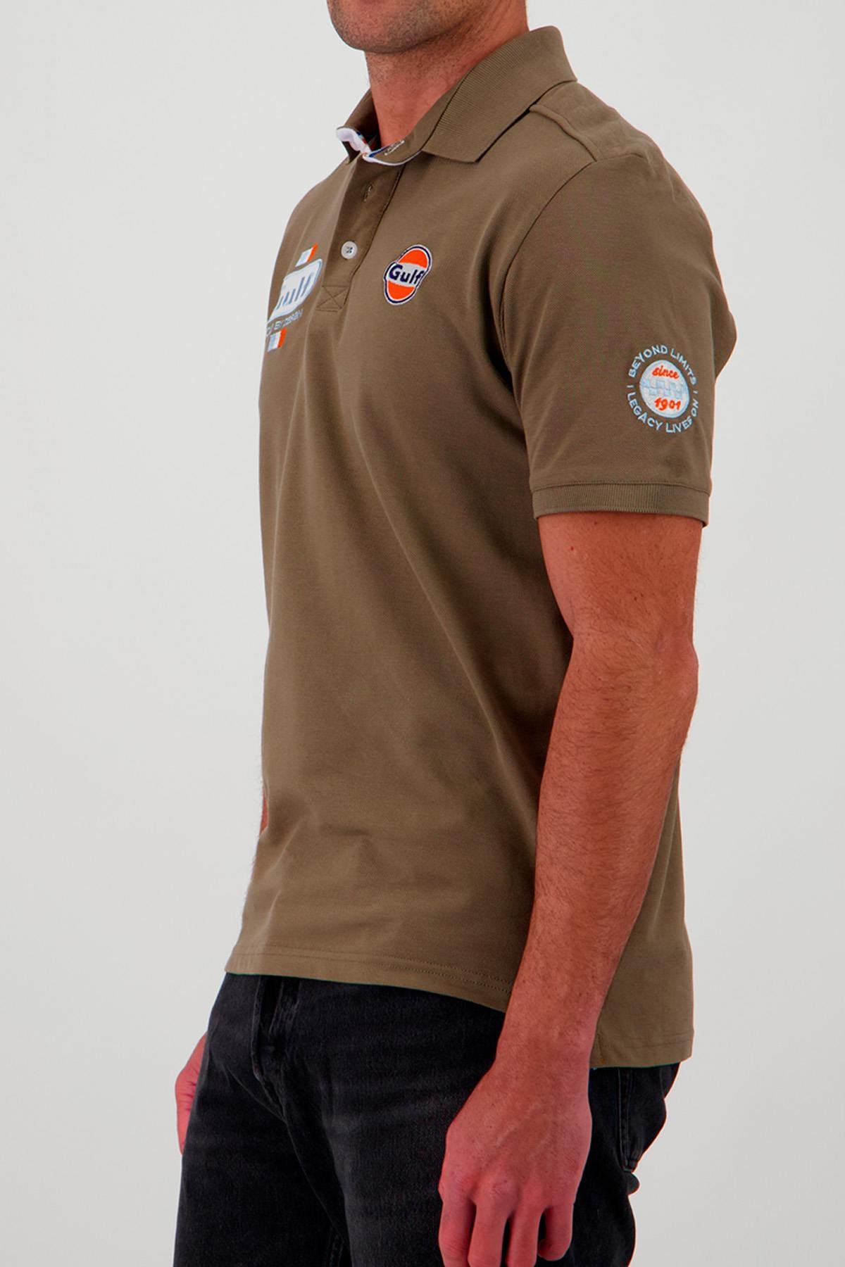 Olive green Gulf polo shirt - Image n°3