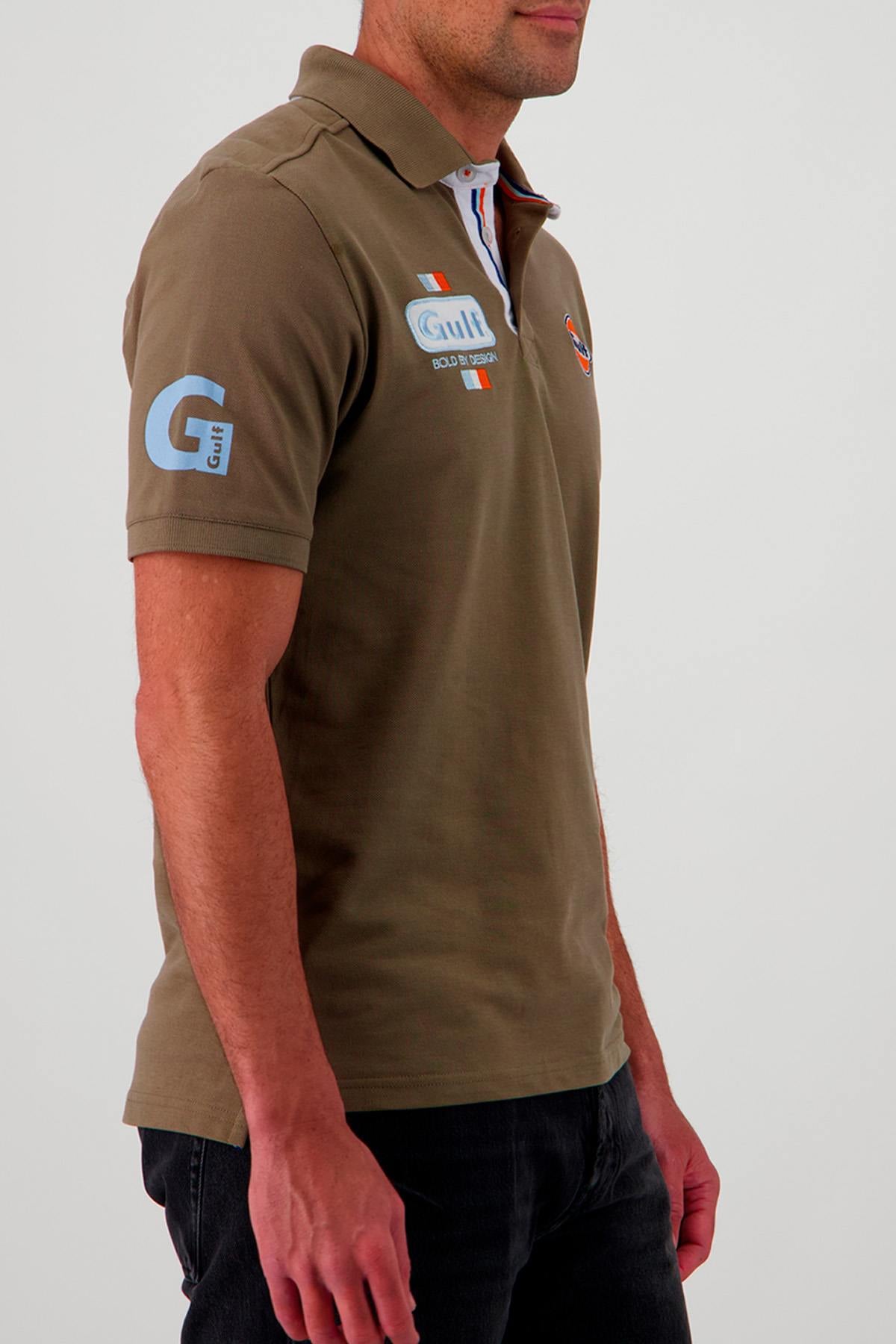 Olive green Gulf polo shirt - Image n°2