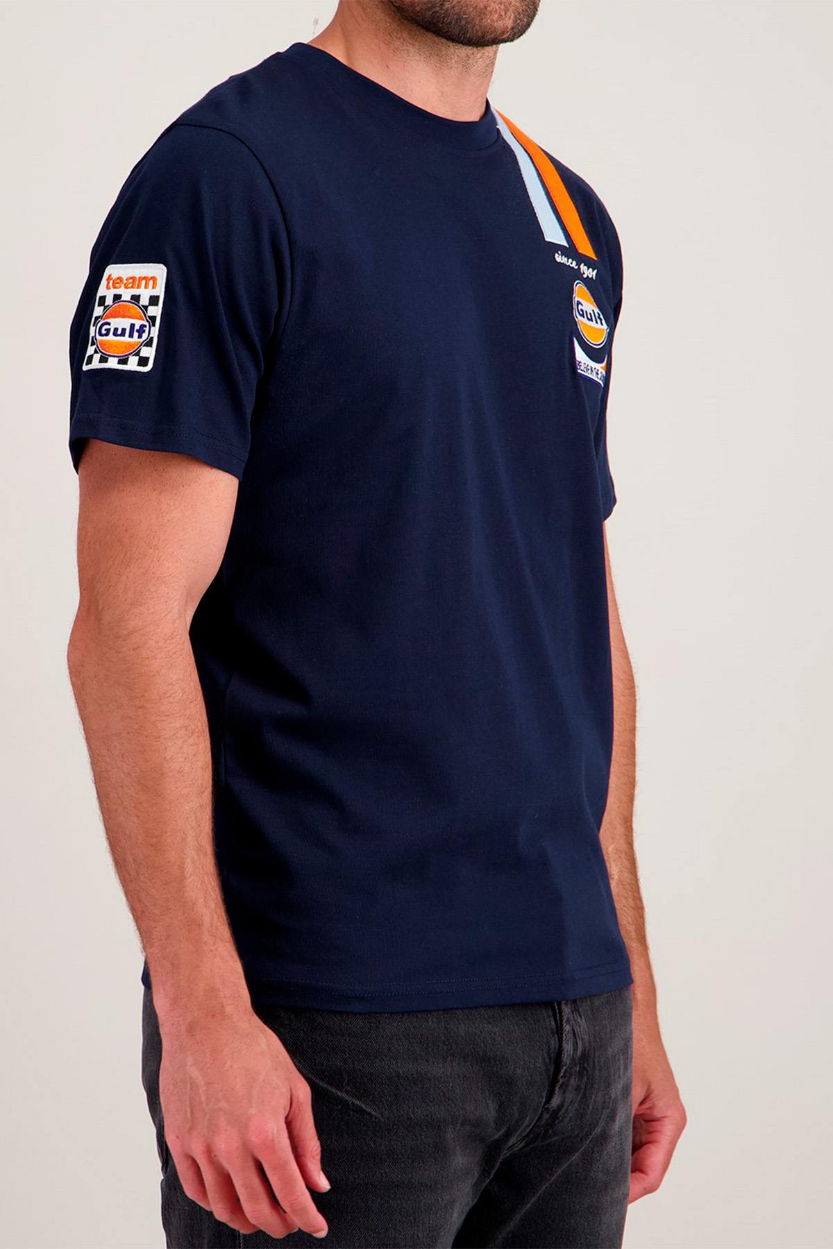 Gulf navy blue racing t-shirt - Image n°2