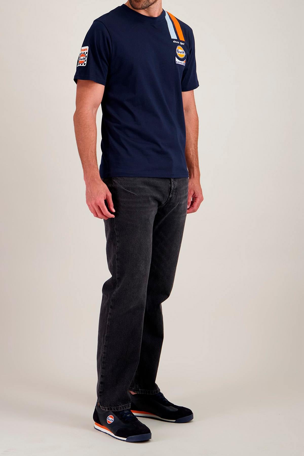Gulf navy blue racing t-shirt - Image n°3