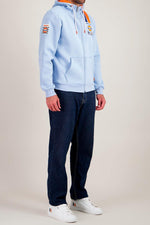 Light blue Gulf racing zip-up hoodie - Image n°3