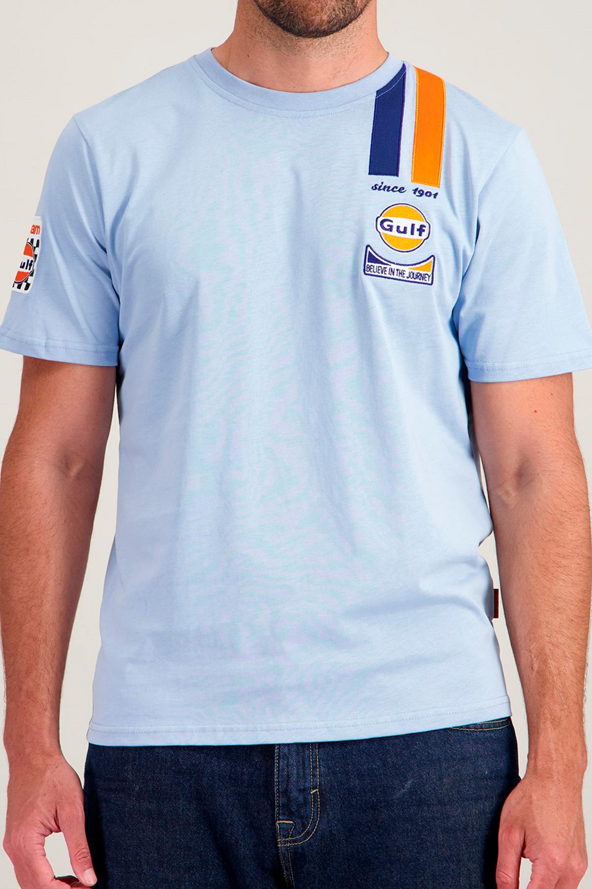 Light blue Gulf racing t-shirt - Image n°1