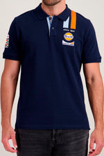 Navy blue Gulf racing polo shirt - Image n°2