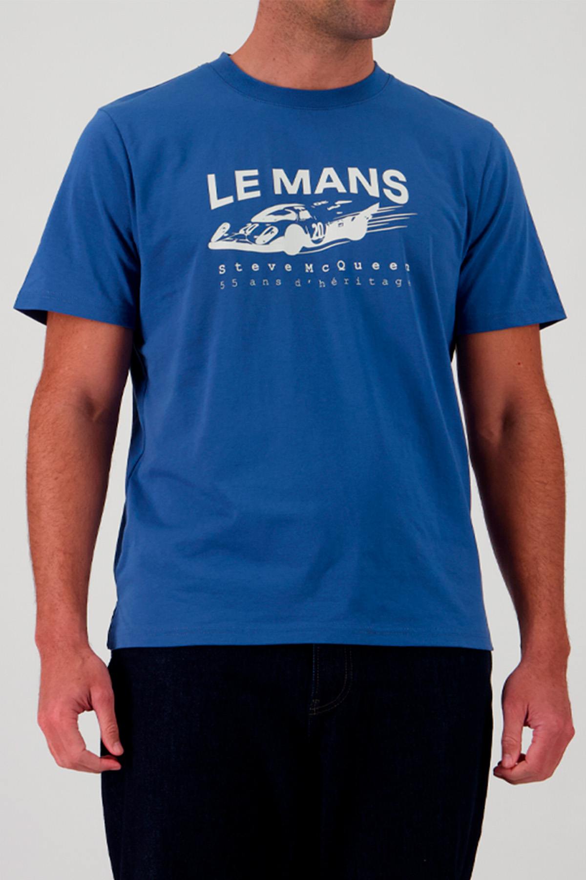 Le Mans Steve McQueen ocean blue T-shirt - Image n°1