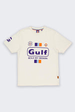 Gulf T-shirt in ecru, blue and orange - Image n°4