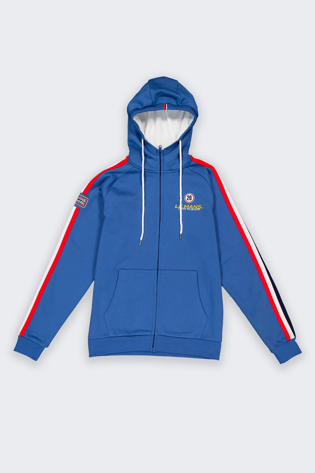 Ocean blue racing zip-up hoodie - Image n°5