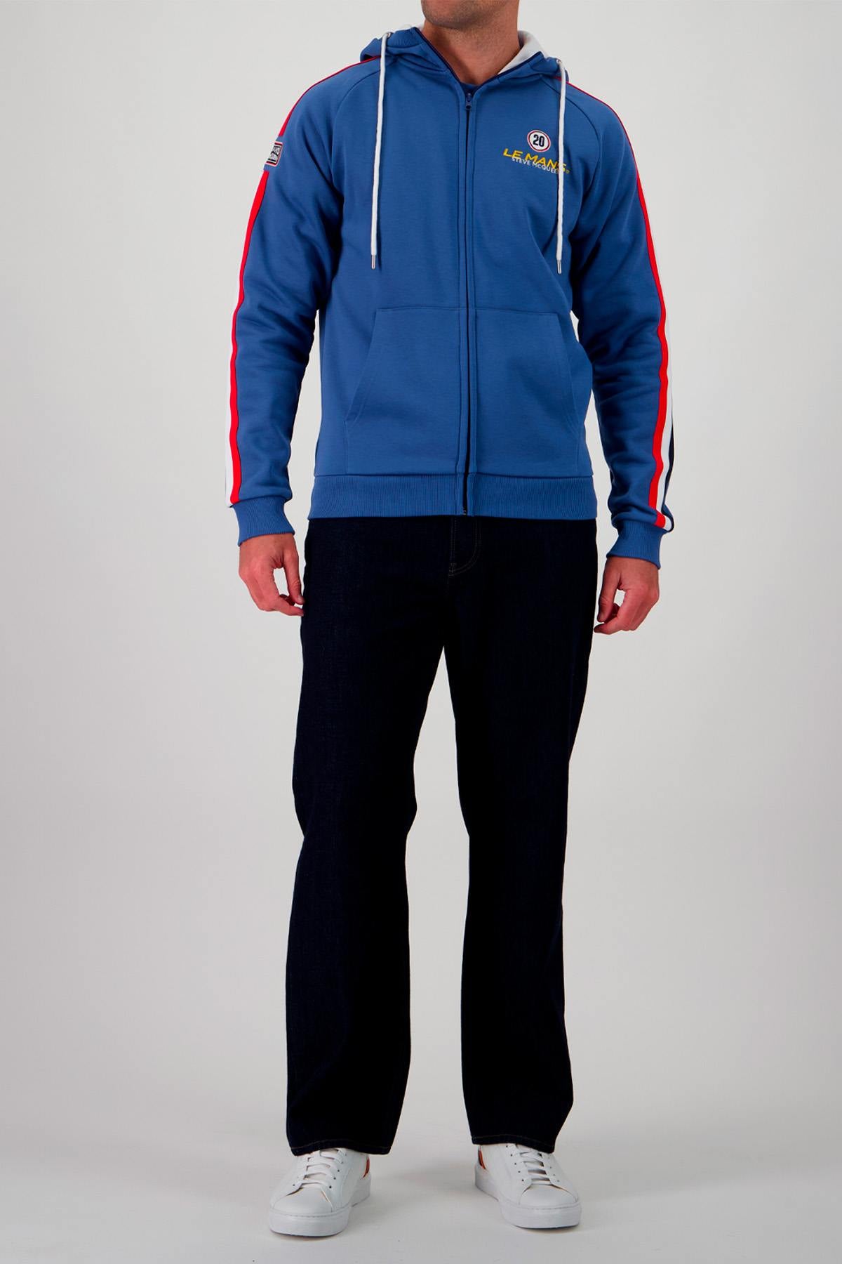Ocean blue racing zip-up hoodie - Image n°4