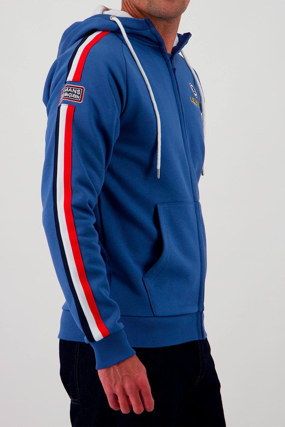 Ocean blue racing zip-up hoodie - Image n°2