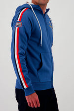 Ocean blue racing zip-up hoodie - Image n°2