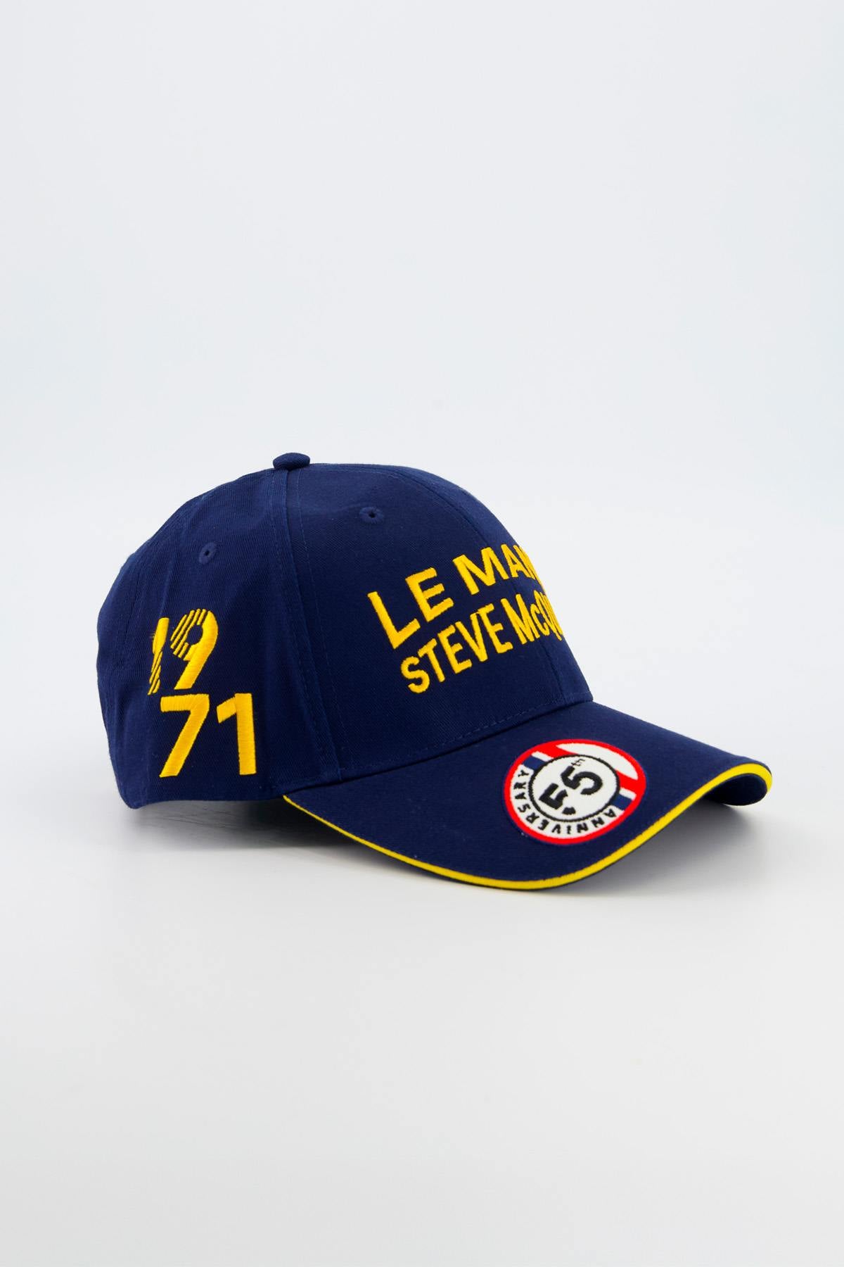 Steve McQueen cap, navy blue and yellow - Image n°2