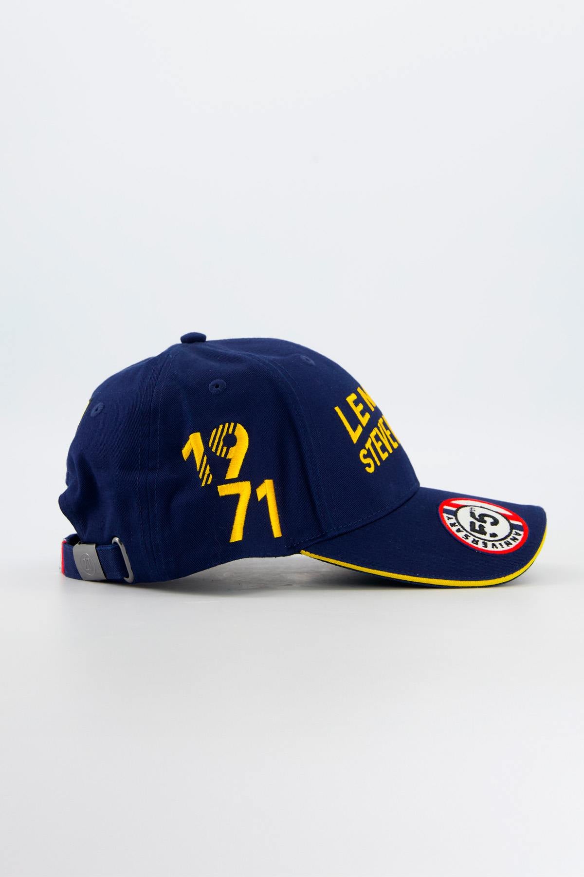 Steve McQueen cap, navy blue and yellow - Image n°3