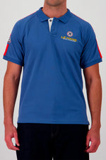 Steve McQueen ocean blue racing polo shirt - Image n°1