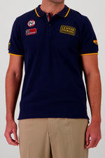 Navy blue Steve McQueen polo shirt with embroidery - Image n°1