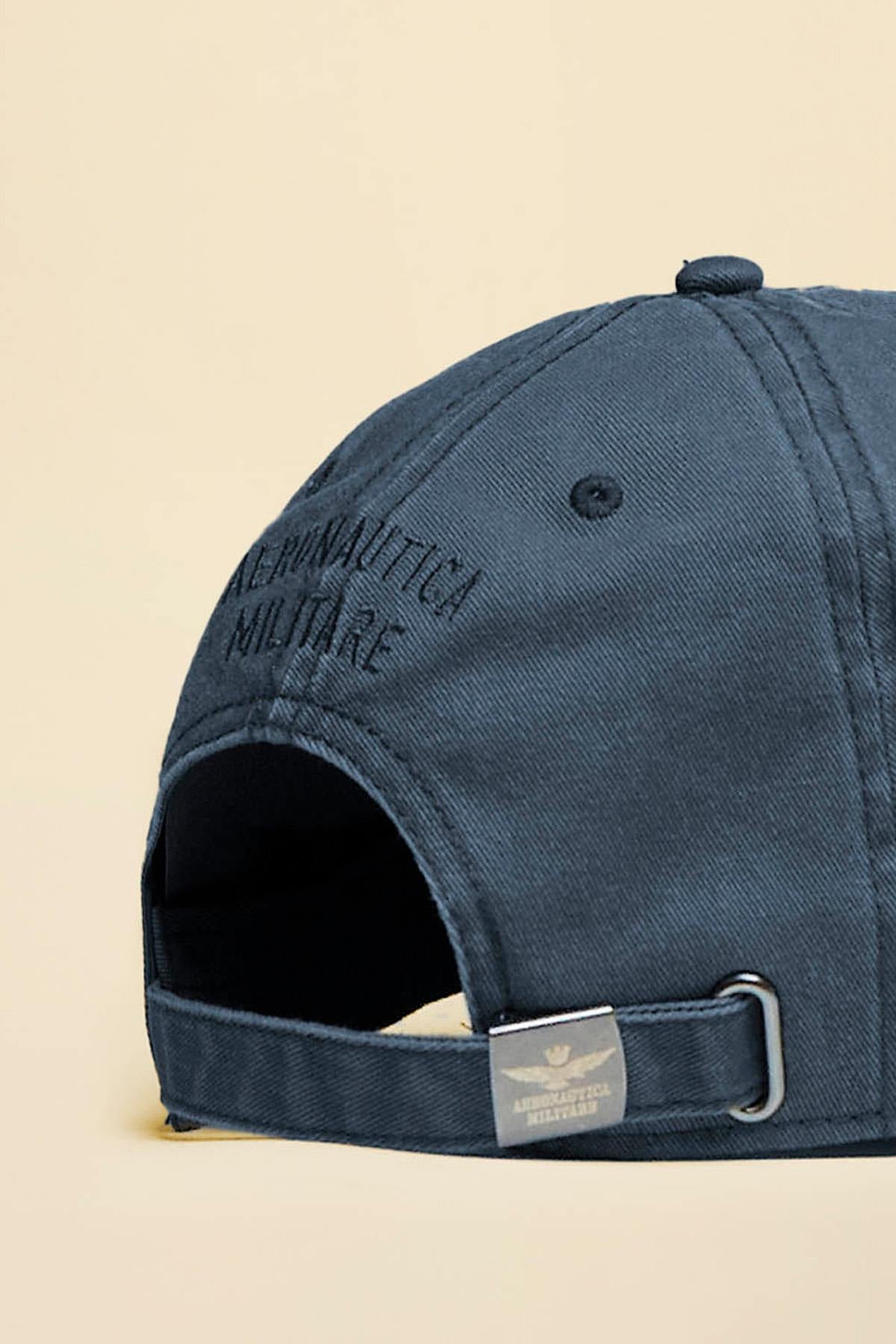 Blue cap with gold metal eagle - Image n°3