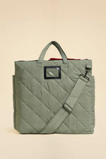 Green multi-patch quilted bag - Image n°2