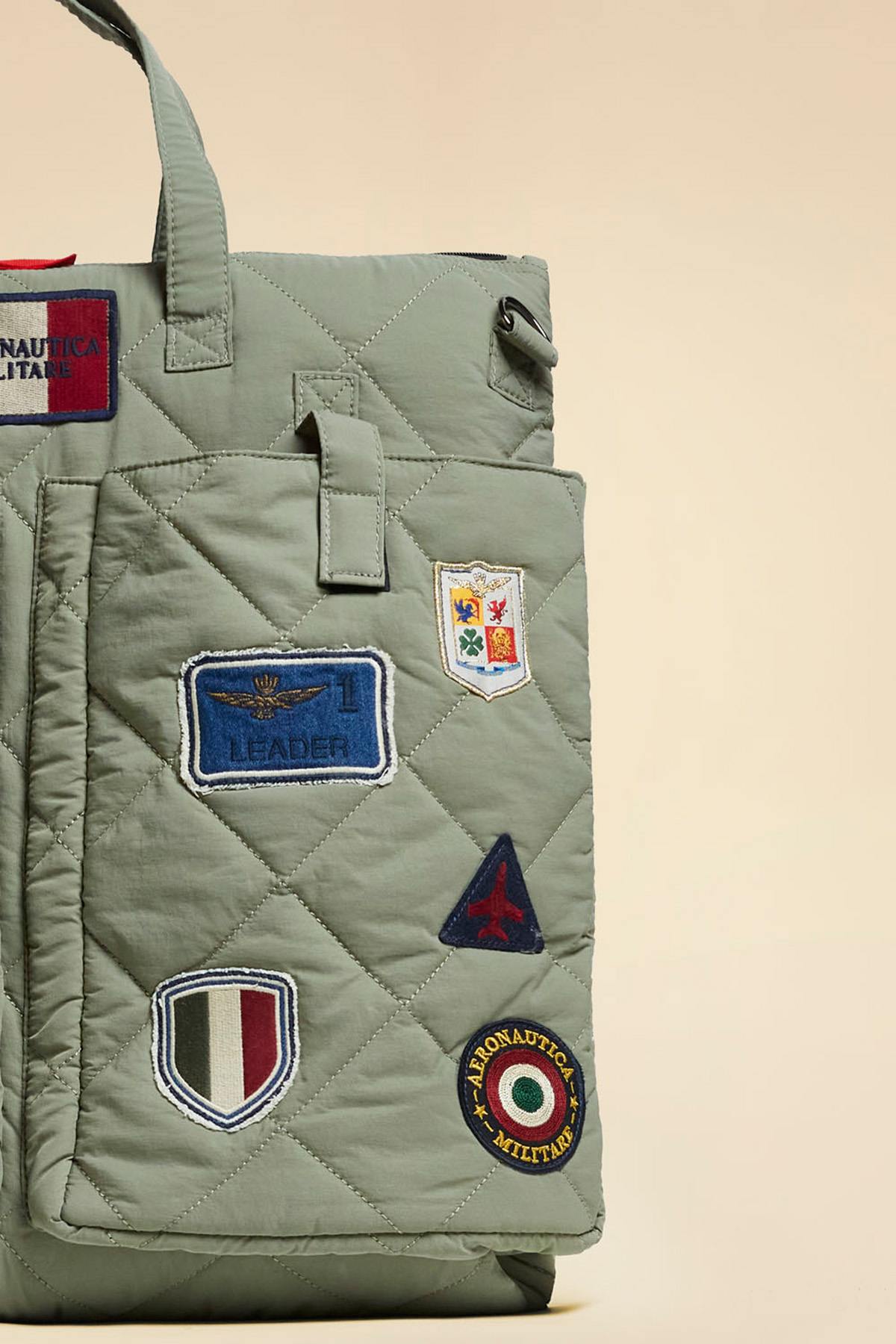 Green multi-patch quilted bag - Image n°6